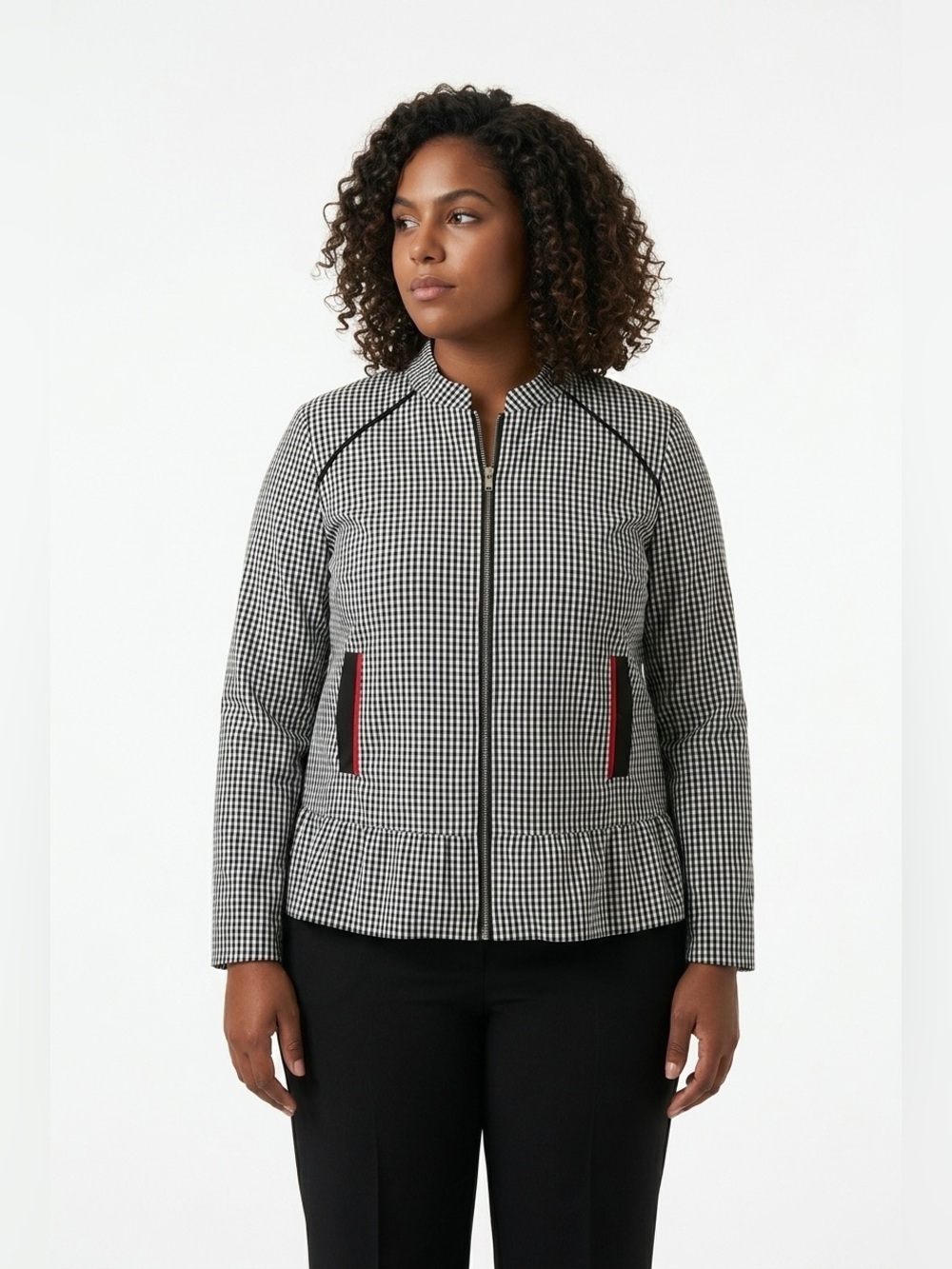 Hilary Radley x Katherine Barclay check coat